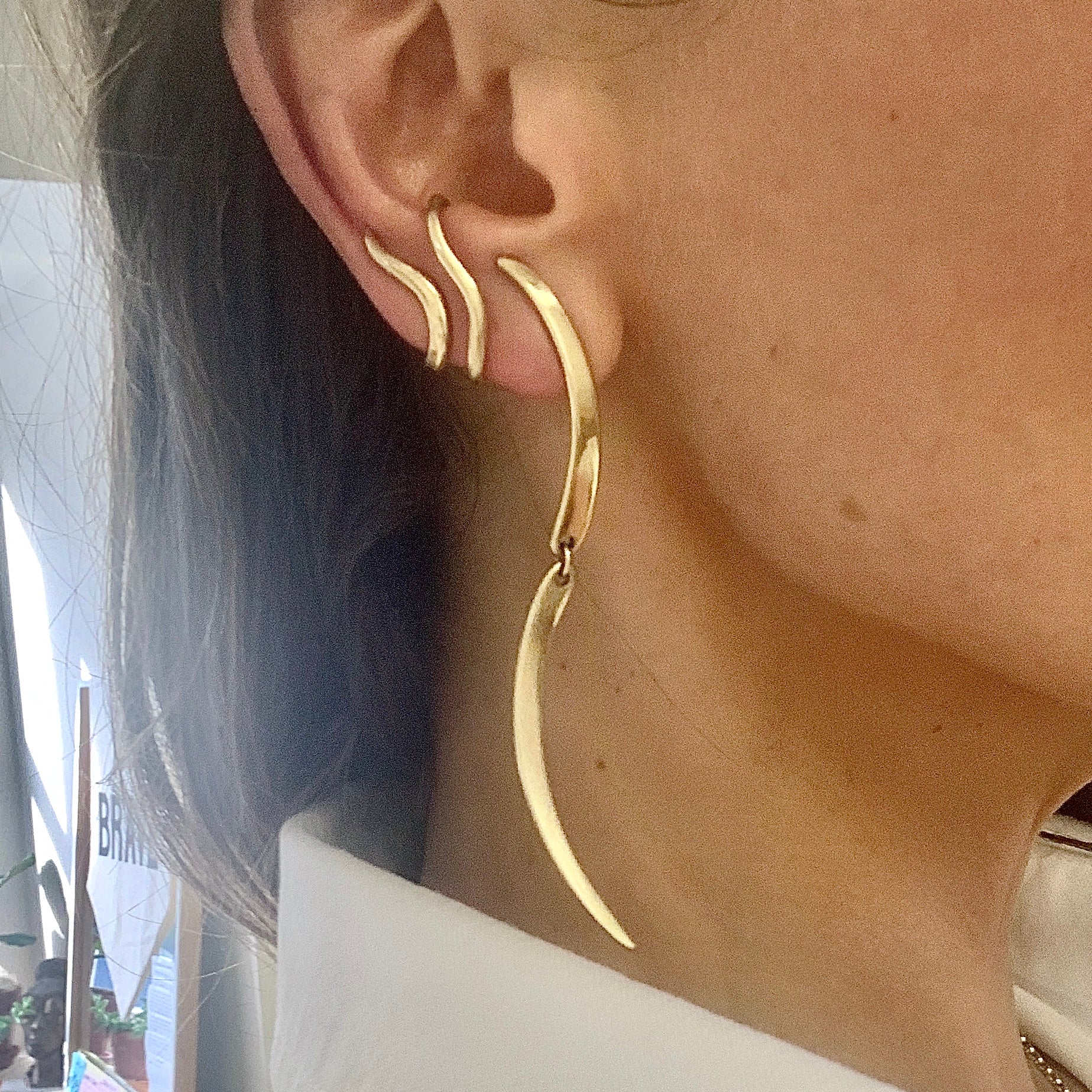Sway Earrings // Brass