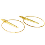 Load image into Gallery viewer, Spear Hoops // Brass
