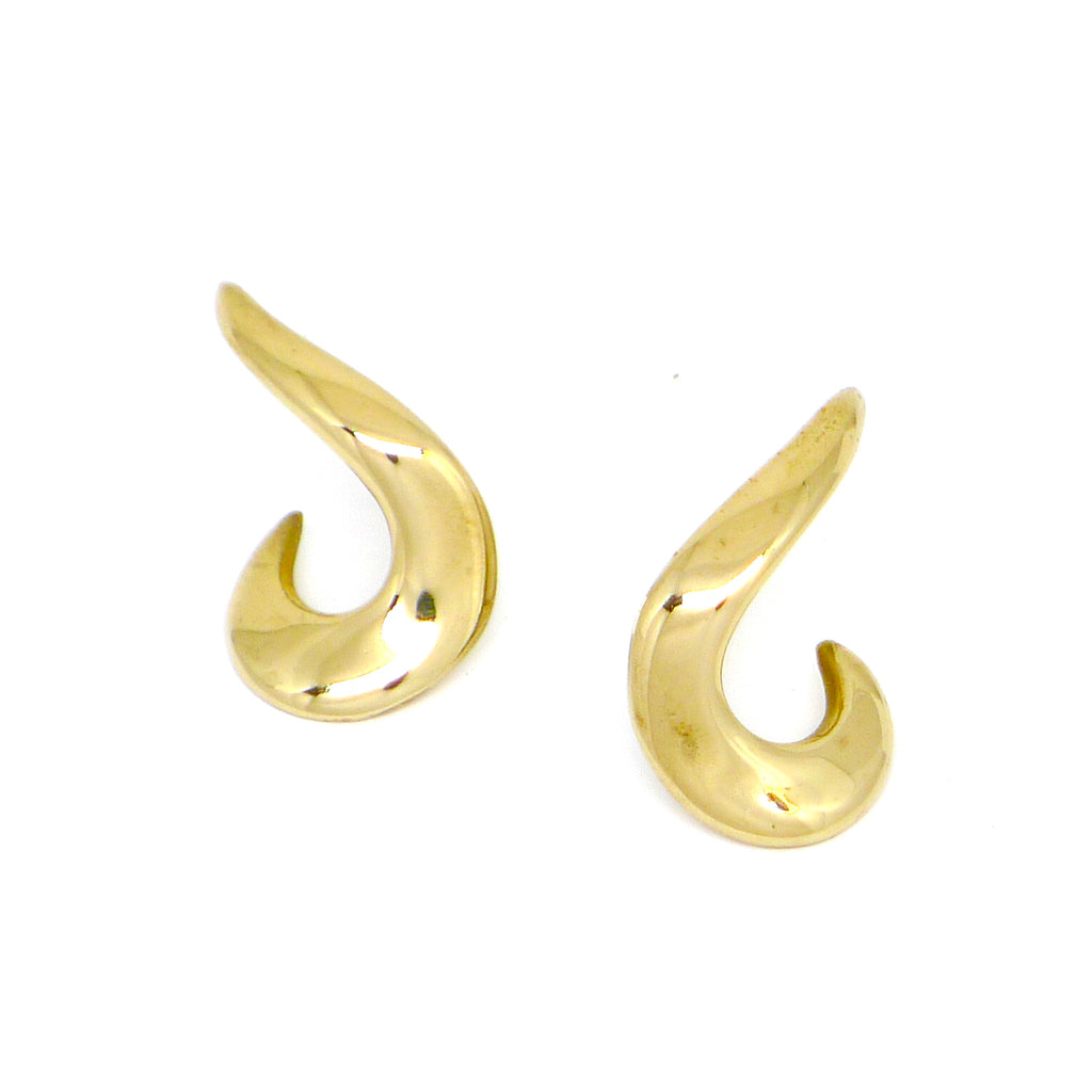 Swoop Earrings // Gold